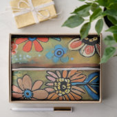 volkskunstvogels met felle leuke kleuren tissuepapier (Geschenk)
