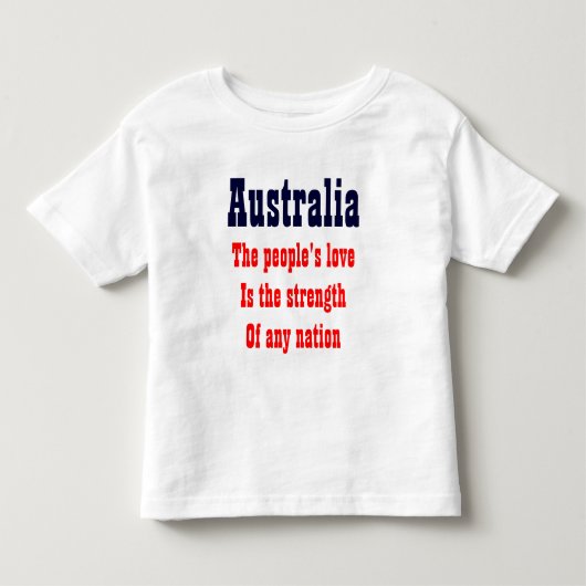 Volksliefde Australië t-shirts (Voorkant)