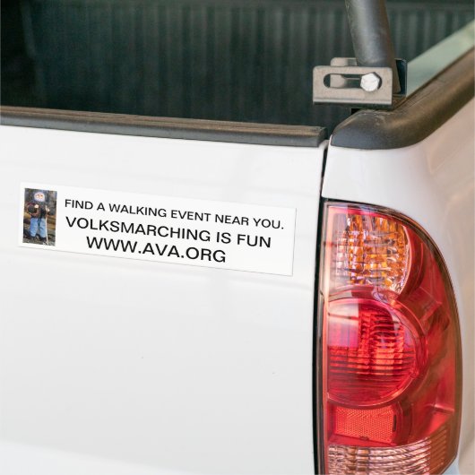 Volksmarcher, VIND EEN WALKEND GEBEURTENIS NAAR JU Bumpersticker (Op Truck)