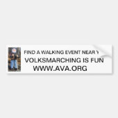 Volksmarcher, VIND EEN WALKEND GEBEURTENIS NAAR JU Bumpersticker (Voorkant)
