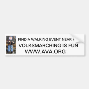 Volksmarcher, VIND EEN WALKEND GEBEURTENIS NAAR JU Bumpersticker
