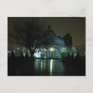 Volkspaleis bij nacht briefkaart