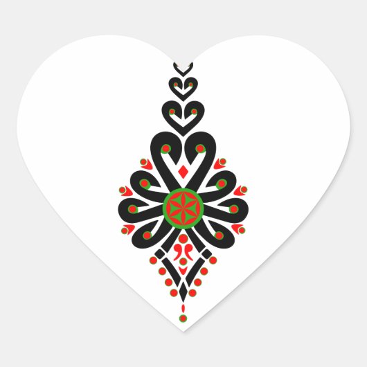 Volkspatroon van Poolse hooglanders - Parzenica Hart Sticker (Voorkant)