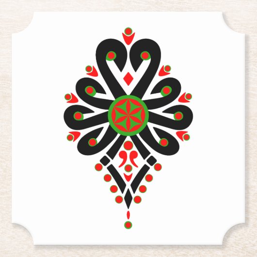 Volkspatroon van Poolse hooglanders - Parzenica Kartonnen Onderzetters (Voorkant)