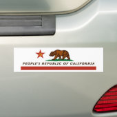 Volksrepubliek Californië Bumpersticker (Op auto)