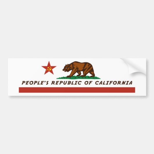 Volksrepubliek Californië Bumpersticker (Voorkant)