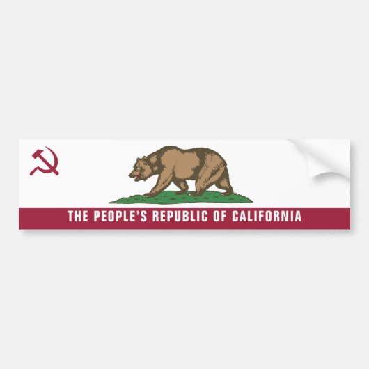 Volksrepubliek Californische Bumpersticker (Voorkant)