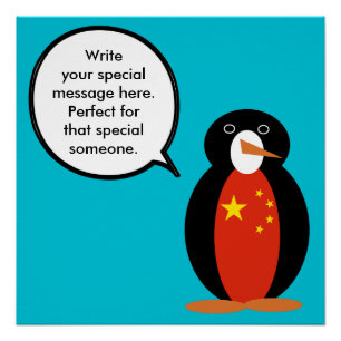 Volksrepubliek China Mevrouw Pinguïn Persoonlijk Poster