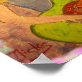 volksrockmeisje die elektrische kunst speelt poster (Hoek)