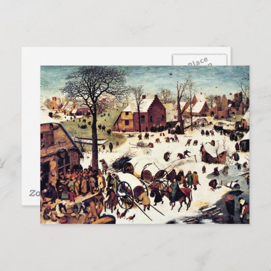 volkstelling in Bethlehem Briefkaart (Voorkant / Achterkant)