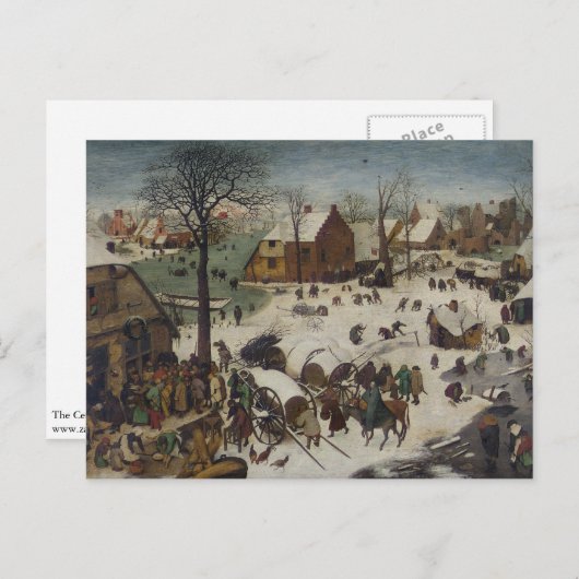 volkstelling in Bethlehem door Pieter Bruegel Briefkaart (Voorkant / Achterkant)