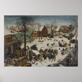 volkstelling in Bethlehem door Pieter Bruegel Poster