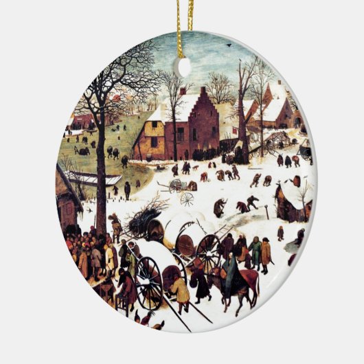 volkstelling in Bethlehem Keramisch Ornament (Links)