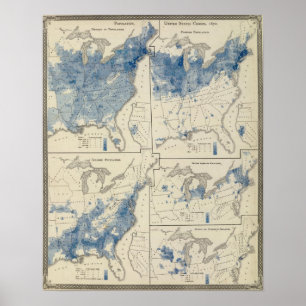 Volkstelling Verenigde Staten Poster