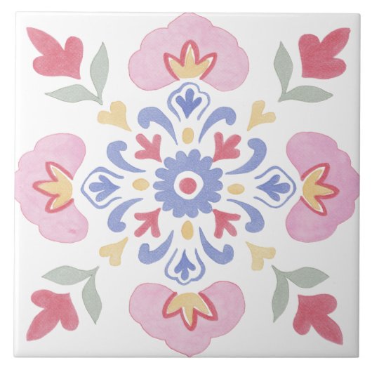 Volkstuin Aquarel Tegeltje (Voorkant)