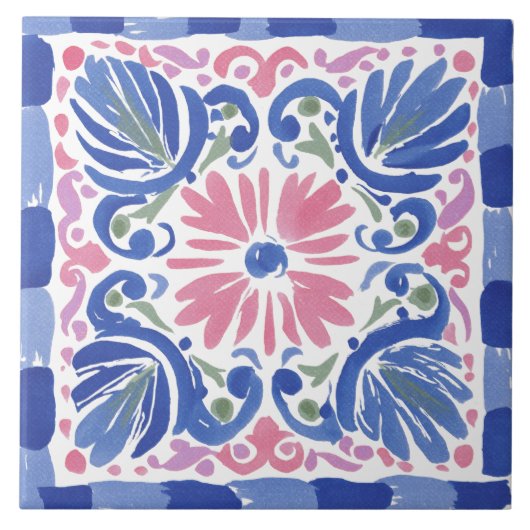 Volkstuin Aquarel Tegeltje (Voorkant)