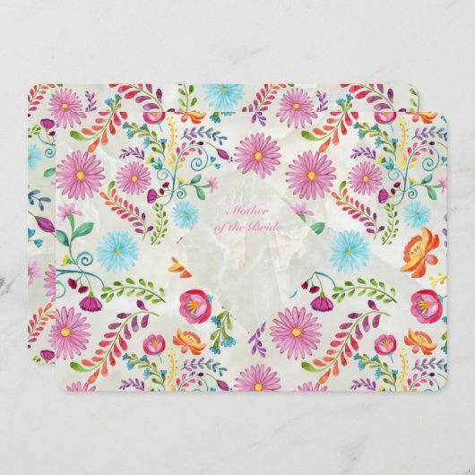 Volkstuin Bloemen Moeder van de Bruid Cadeau- Aanp (Voorkant / Achterkant)