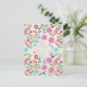 Volkstuin Bloemen Moeder van de Bruid Cadeau- Aanp Briefkaart (Staand voorkant)