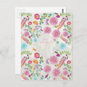 Volkstuin Bloemen Moeder van de Bruid Cadeau- Aanp Briefkaart (Voorkant / Achterkant)