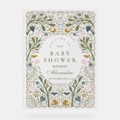 Volkstuin bos baby shower acryl bord (Voorkant)