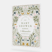 Volkstuin bos baby shower acryl bord (Hoek)