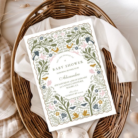 Volkstuin bos baby shower kaart