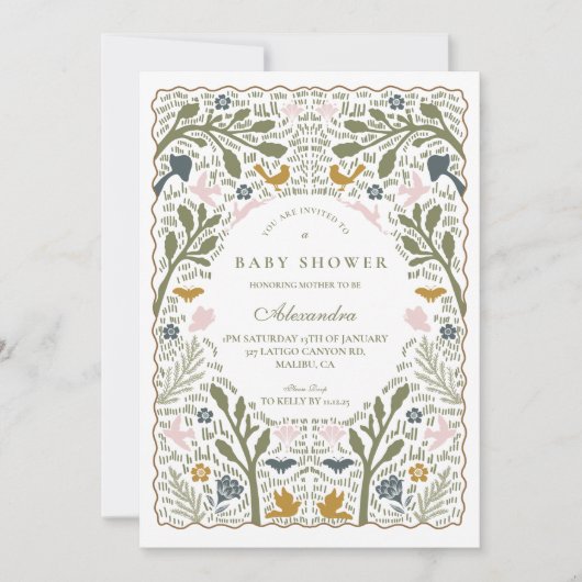 Volkstuin bos baby shower kaart (Voorkant)
