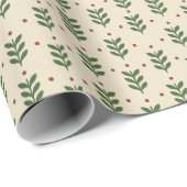 Volkstuinbouwbladeren Naadloos Patroon Cadeaupapier (Rol Hoek)