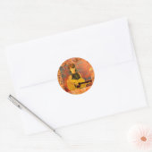 volkszanger akoestische druppel ronde sticker (Envelop)