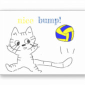 vollayball cat sticker (Voorkant)