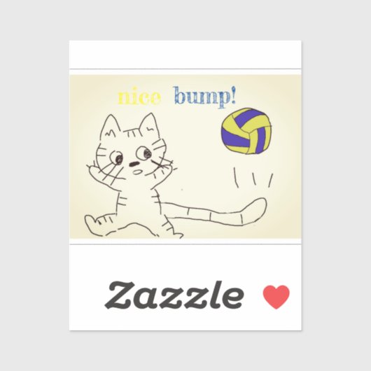 vollayball cat sticker3 sticker (Vel)
