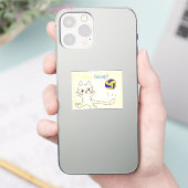 vollayball cat sticker3 sticker (Telefoon)
