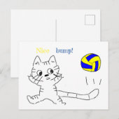 vollayball-kattenkaart briefkaart (Voorkant / Achterkant)