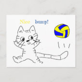 vollayball-kattenkaart briefkaart (Voorkant)