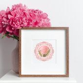 volle aardbeienmaan | June Moon Illustration Poster