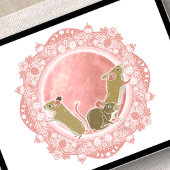 volle aardbeienmaan | June Moon Illustration Poster