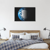 volle aarde met gesimuleerde wolken boven antarcti canvas afdruk (Insitu (Slaapkamer))