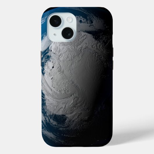 volle aarde met gesimuleerde wolken boven antarcti Case-Mate iPhone case (Achterkant)