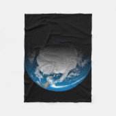 volle aarde met gesimuleerde wolken boven antarcti fleece deken (Voorkant)