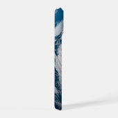 volle aarde met gesimuleerde wolken boven antarcti iPhone 15 case (Rechterkant)