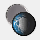 volle aarde met gesimuleerde wolken boven antarcti magneet (Voorkant / Achterkant)