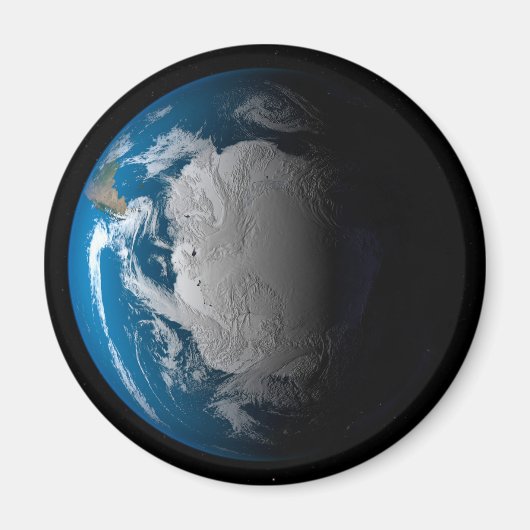 volle aarde met gesimuleerde wolken boven antarcti magneet (Voorkant)