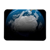 volle aarde met gesimuleerde wolken boven antarcti magneet (Horizontaal)