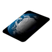 volle aarde met gesimuleerde wolken boven antarcti magneet (Linkerzijde)