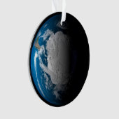 volle aarde met gesimuleerde wolken boven antarcti ornament (voorkant)