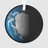 volle aarde met gesimuleerde wolken boven antarcti ornament (achterkant)