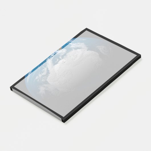 volle aarde met gesimuleerde wolken boven antarcti post-it® notes (Schuin)