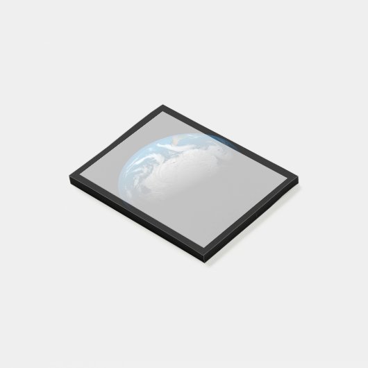 volle aarde met gesimuleerde wolken boven antarcti post-it® notes (Schuin)