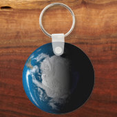 volle aarde met gesimuleerde wolken boven antarcti sleutelhanger (Achterkant)