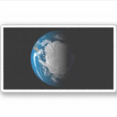 volle aarde met gesimuleerde wolken boven antarcti sticker (Voorkant)
